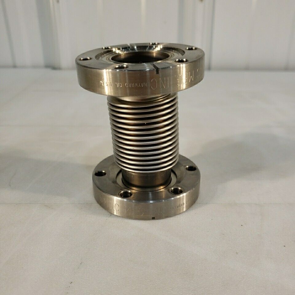 MDC 2.75" DN35CF Flex Bellows Nipple 3-7/16" Length High Vacuum Stainless Steel
