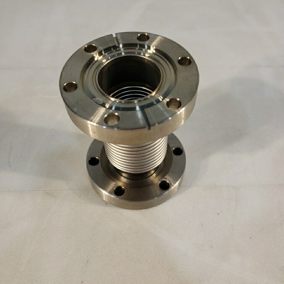 MDC 2.75" DN35CF Flex Bellows Nipple 3-7/16" Length High Vacuum Stainless Steel