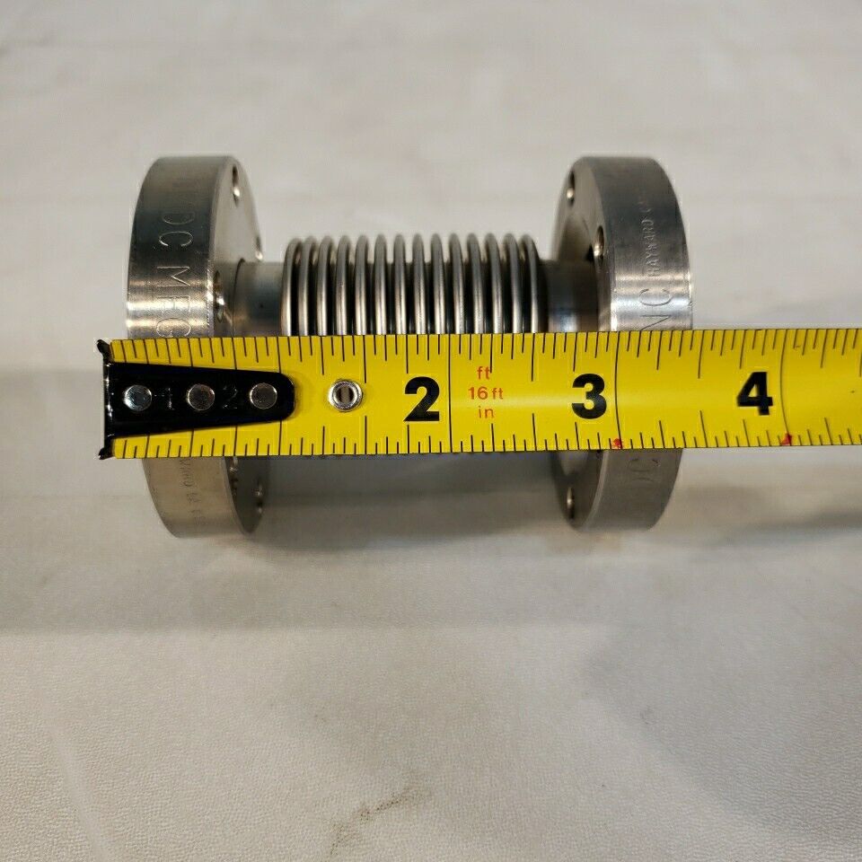 MDC 2.75" DN35CF Flex Bellows Nipple 3-7/16" Length High Vacuum Stainless Steel
