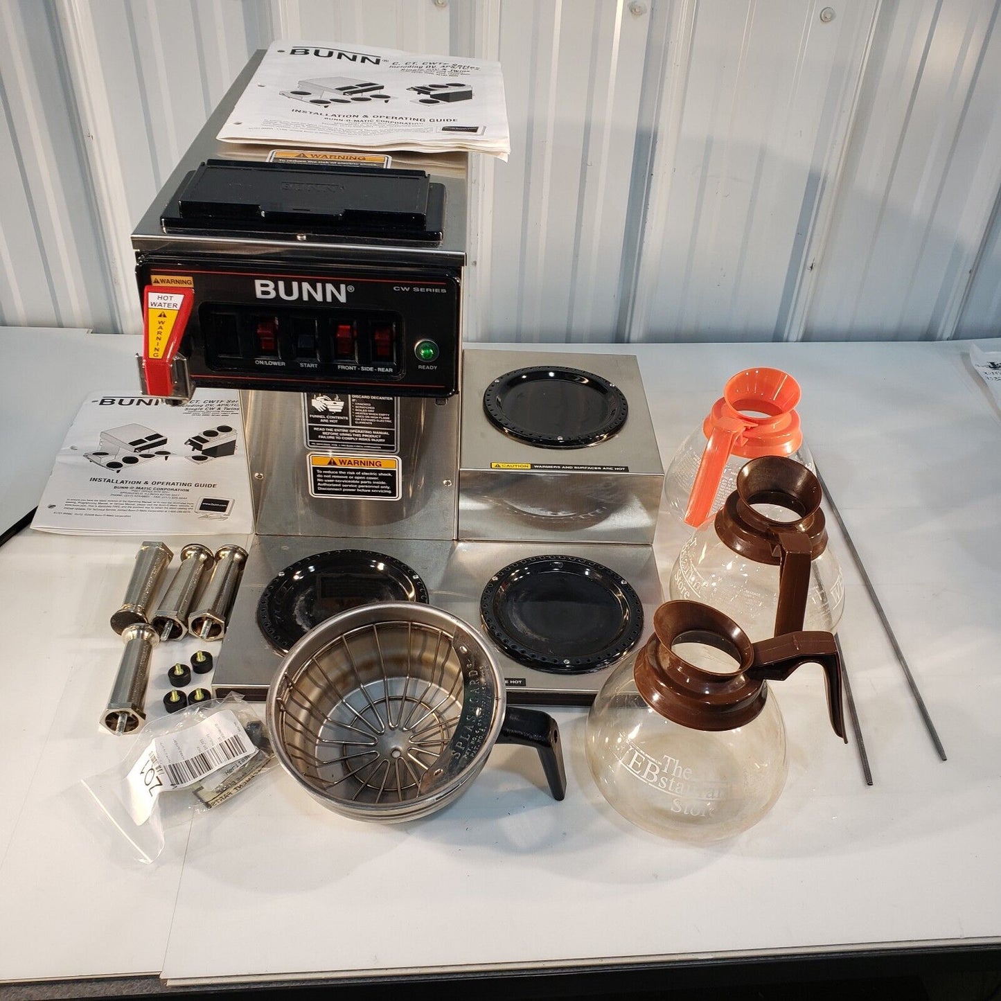 Bunn CWTF15-3 Automatic Coffee Brewer Stainless Funnel 12 Cup w/ 3 Lower Warmers