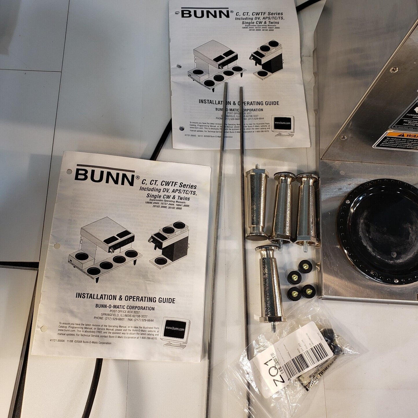 Bunn CWTF15-3 Automatic Coffee Brewer Stainless Funnel 12 Cup w/ 3 Lower Warmers