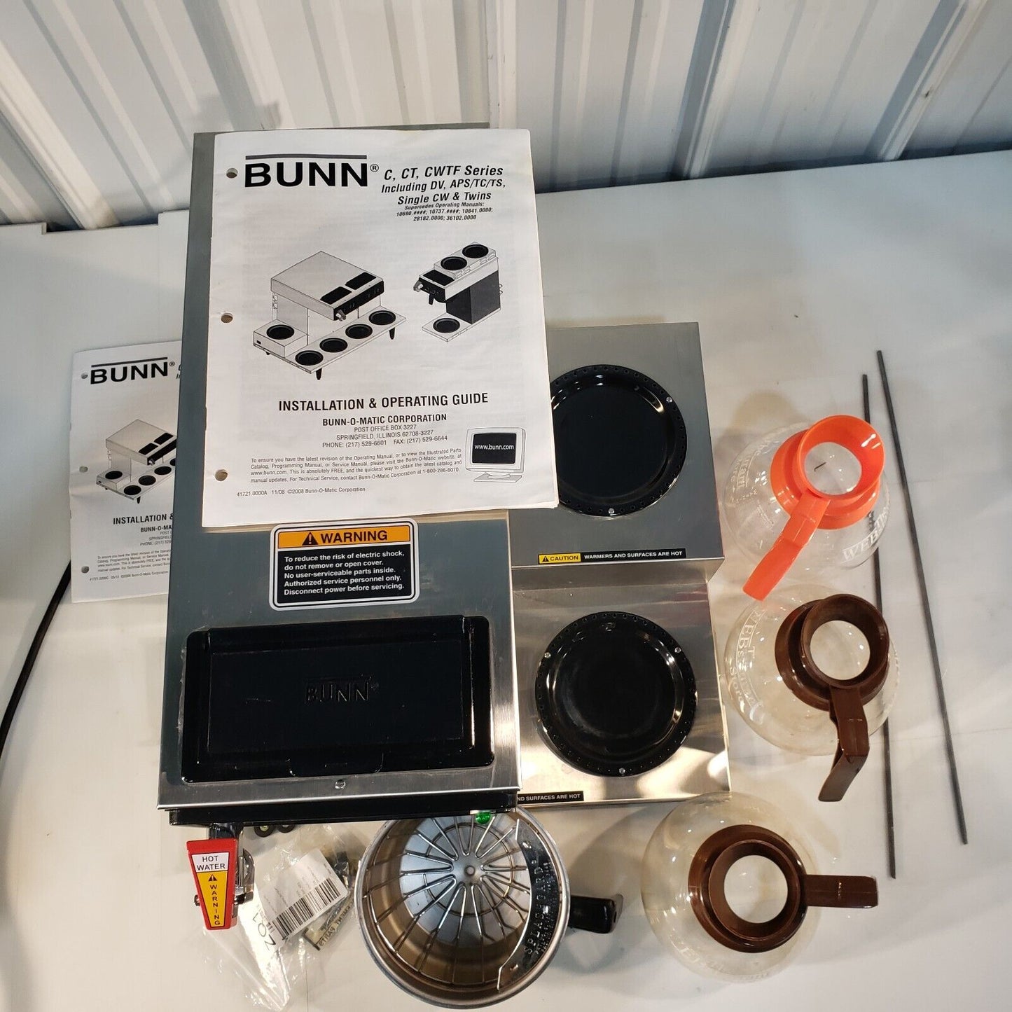 Bunn CWTF15-3 Automatic Coffee Brewer Stainless Funnel 12 Cup w/ 3 Lower Warmers