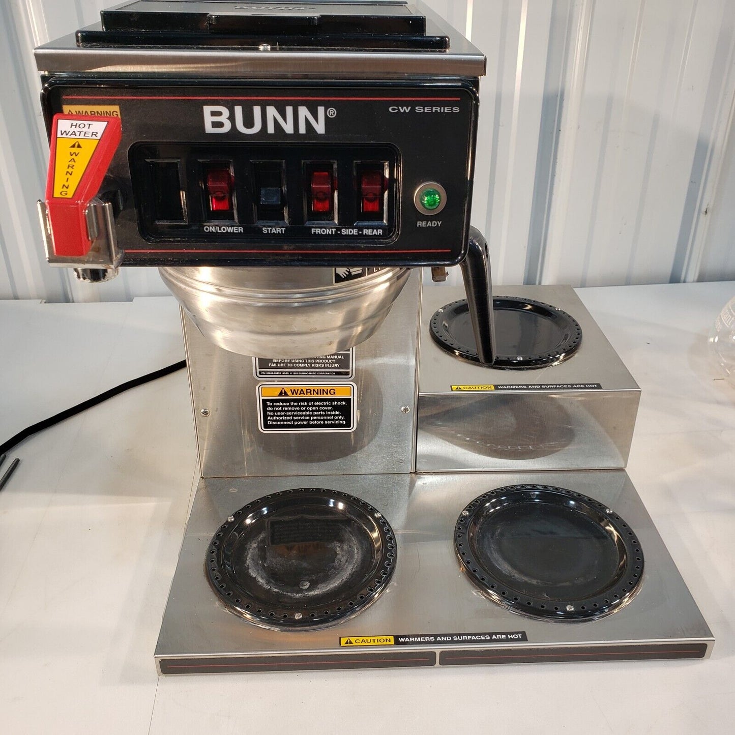 Bunn CWTF15-3 Automatic Coffee Brewer Stainless Funnel 12 Cup w/ 3 Lower Warmers