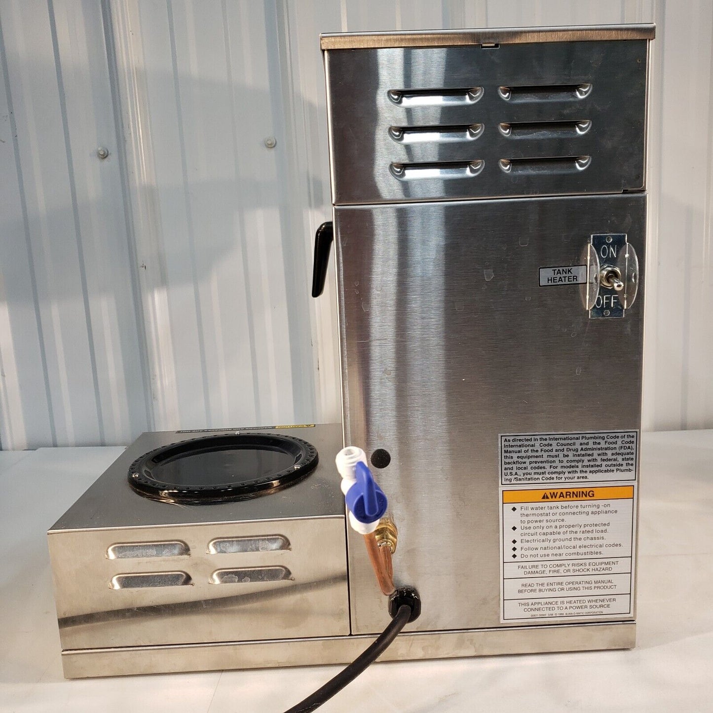 Bunn CWTF15-3 Automatic Coffee Brewer Stainless Funnel 12 Cup w/ 3 Lower Warmers