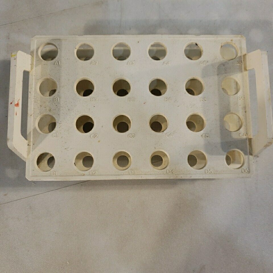 Nalgene Microcentrifuge Tube Rack Holder 24 Well 4x6 Plastic Polypropylene
