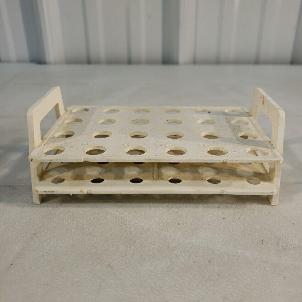 Nalgene Microcentrifuge Tube Rack Holder 24 Well 4x6 Plastic Polypropylene