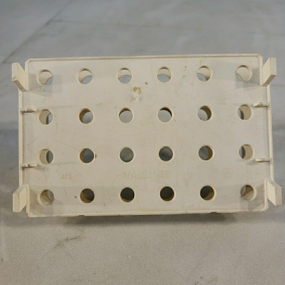 Nalgene Microcentrifuge Tube Rack Holder 24 Well 4x6 Plastic Polypropylene