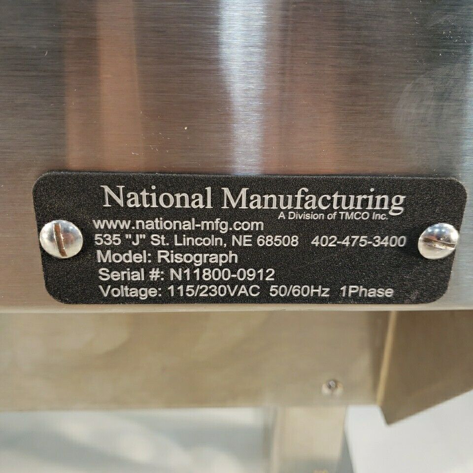 National Manufacturing Risograph Yeast Solution Absorbance Meter System w/ Acces