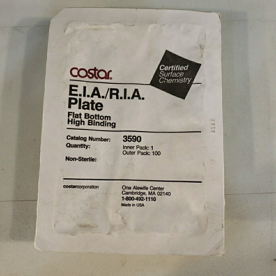 Costar 3590 EIA RIA Plate Flat Bottom High Binding 96 Well 8x12 Plastic