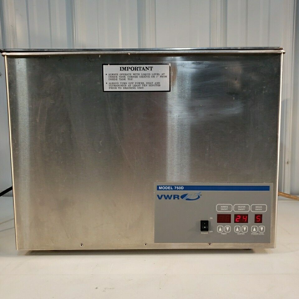 VWR 750D Ultrasonic Cleaner Adjustable Heater Degas Sonics 120V Tested Working