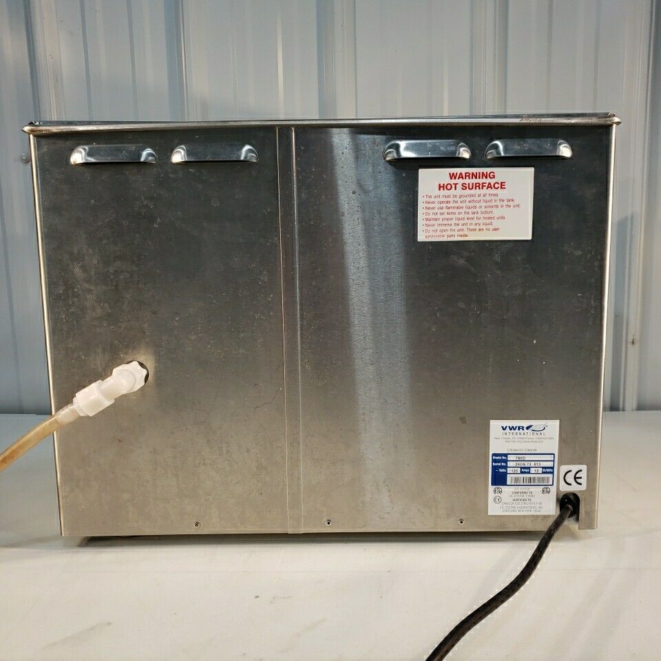 VWR 750D Ultrasonic Cleaner Adjustable Heater Degas Sonics 120V Tested Working