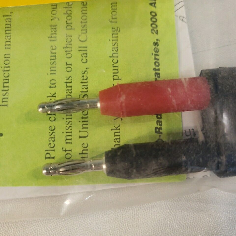 Bio Rad 1655061 PowerPac Adaptor Banana Clip Electrophoresis Cell Leads