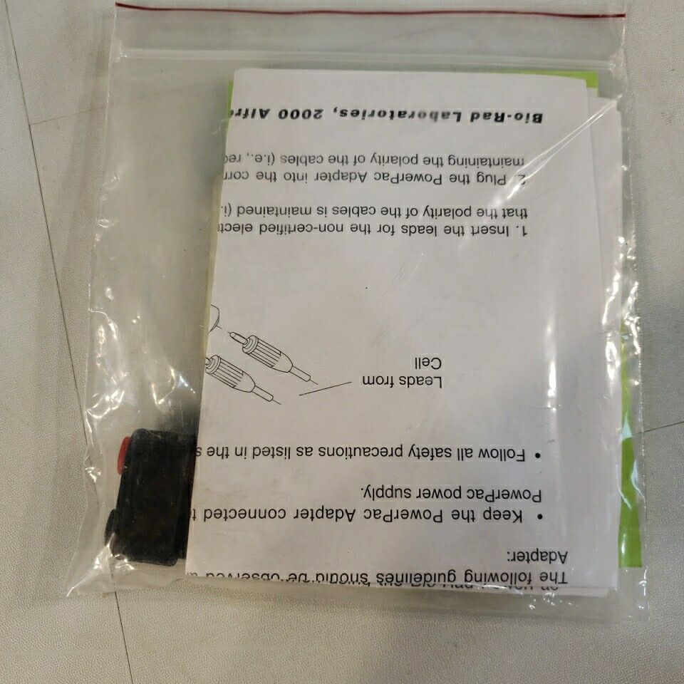 Bio Rad 1655061 PowerPac Adaptor Banana Clip Electrophoresis Cell Leads
