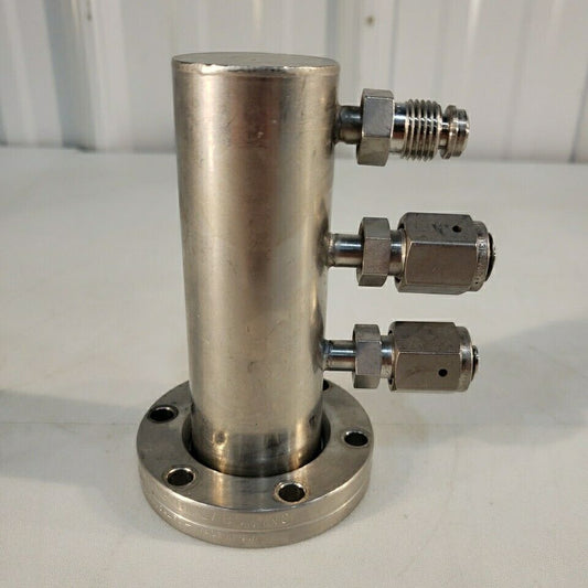 Huntington 2.75" DN35CF Conflat To 3x 1/4" Male VCR Fitting Adapter High Vacuum