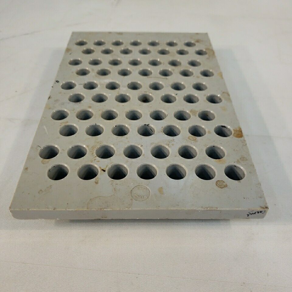 Nunc Test Tube Microcentrifuge Rack 70 Well 7x10 Plastic Denmark