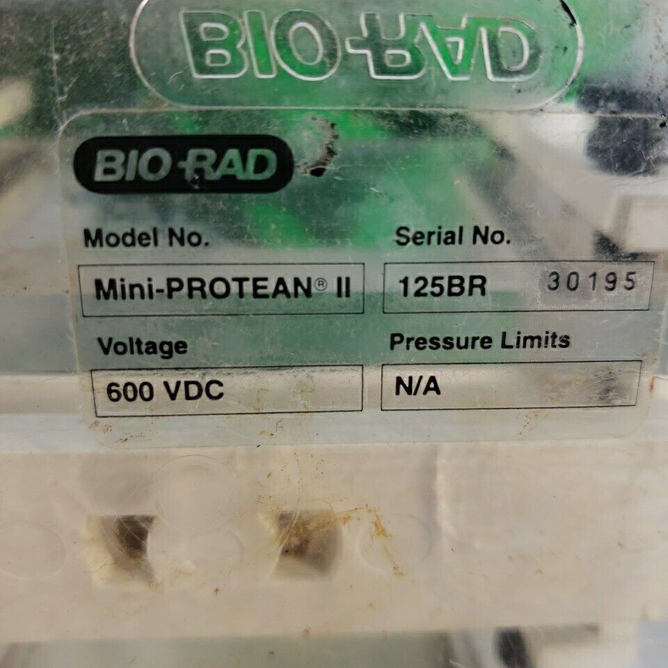 Bio Rad Mini Protean II Electrophoresis Cell System 600V Bio-Rad Mini-protean