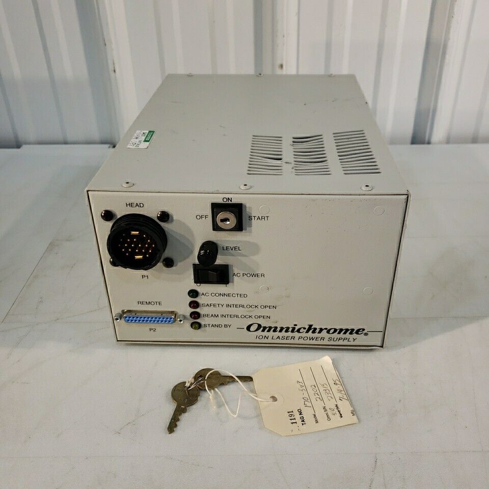 Omnichrome 170 Ion Laser Power Supply 220v Line Voltage 5A Standby 11A Max