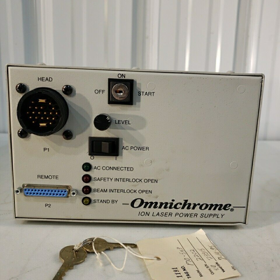 Omnichrome 170 Ion Laser Power Supply 220v Line Voltage 5A Standby 11A Max