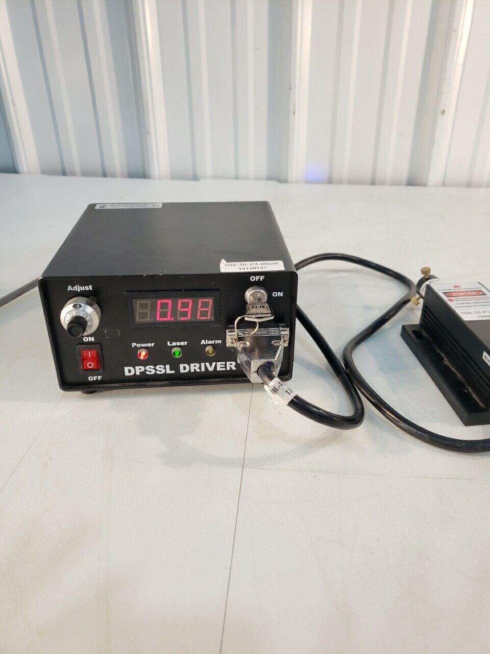 MBL-III-473-100mW Laser With Power Supply PSU-III-LED 430-490nm Light Blue