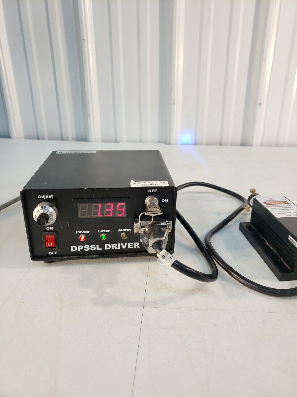 MBL-III-473-100mW Laser With Power Supply PSU-III-LED 430-490nm Light Blue