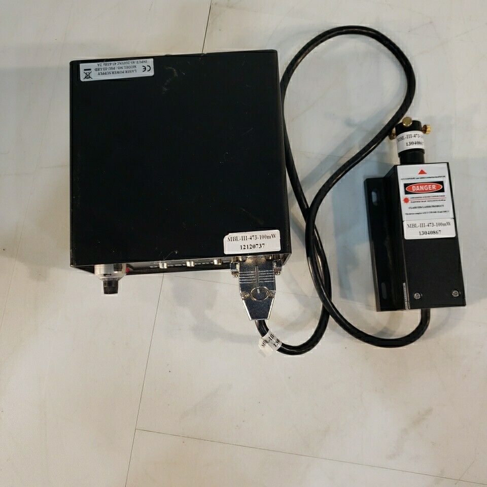 MBL-III-473-100mW Laser With Power Supply PSU-III-LED 430-490nm Light Blue