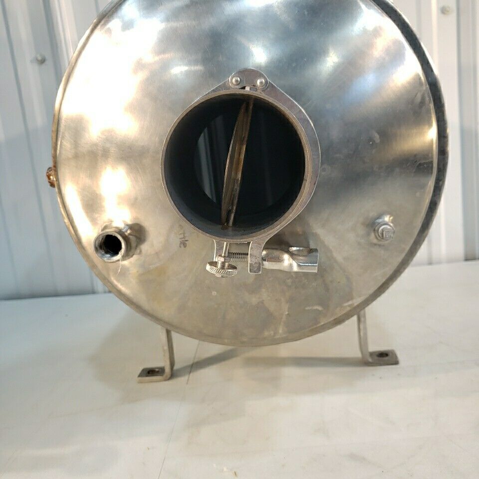 Stainless Steel Positive Pressure Chamber Cylinder Horizontal Custom Stand 12" D