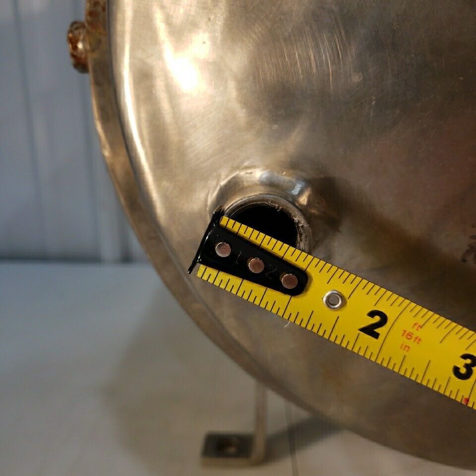 Stainless Steel Positive Pressure Chamber Cylinder Horizontal Custom Stand 12" D