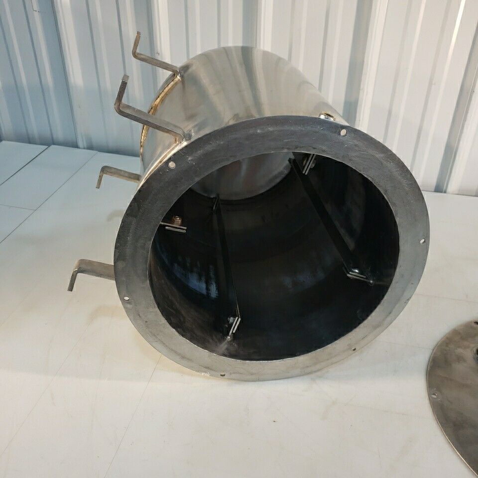 Stainless Steel Positive Pressure Chamber Cylinder Horizontal Custom Stand 12" D