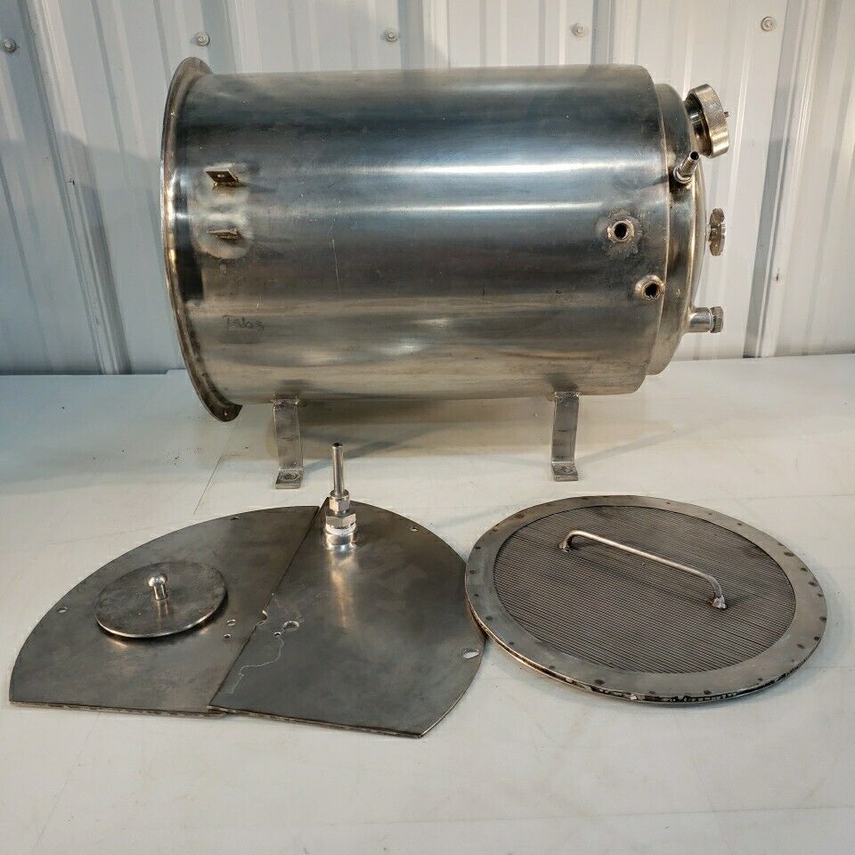 Stainless Steel Positive Pressure Chamber Cylinder Horizontal Custom Stand 12" D