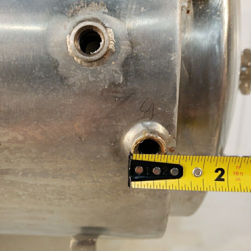 Stainless Steel Positive Pressure Chamber Cylinder Horizontal Custom Stand 12" D