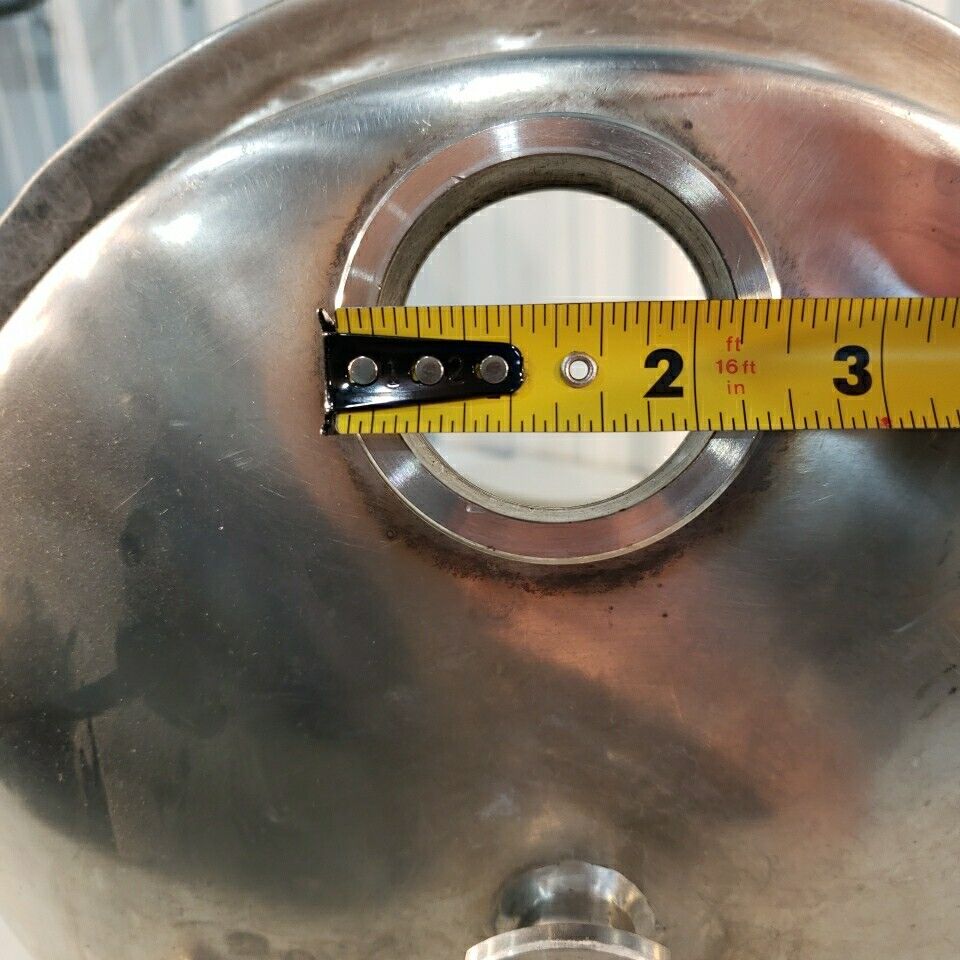 Stainless Steel Positive Pressure Chamber Cylinder Horizontal Custom Stand 12" D