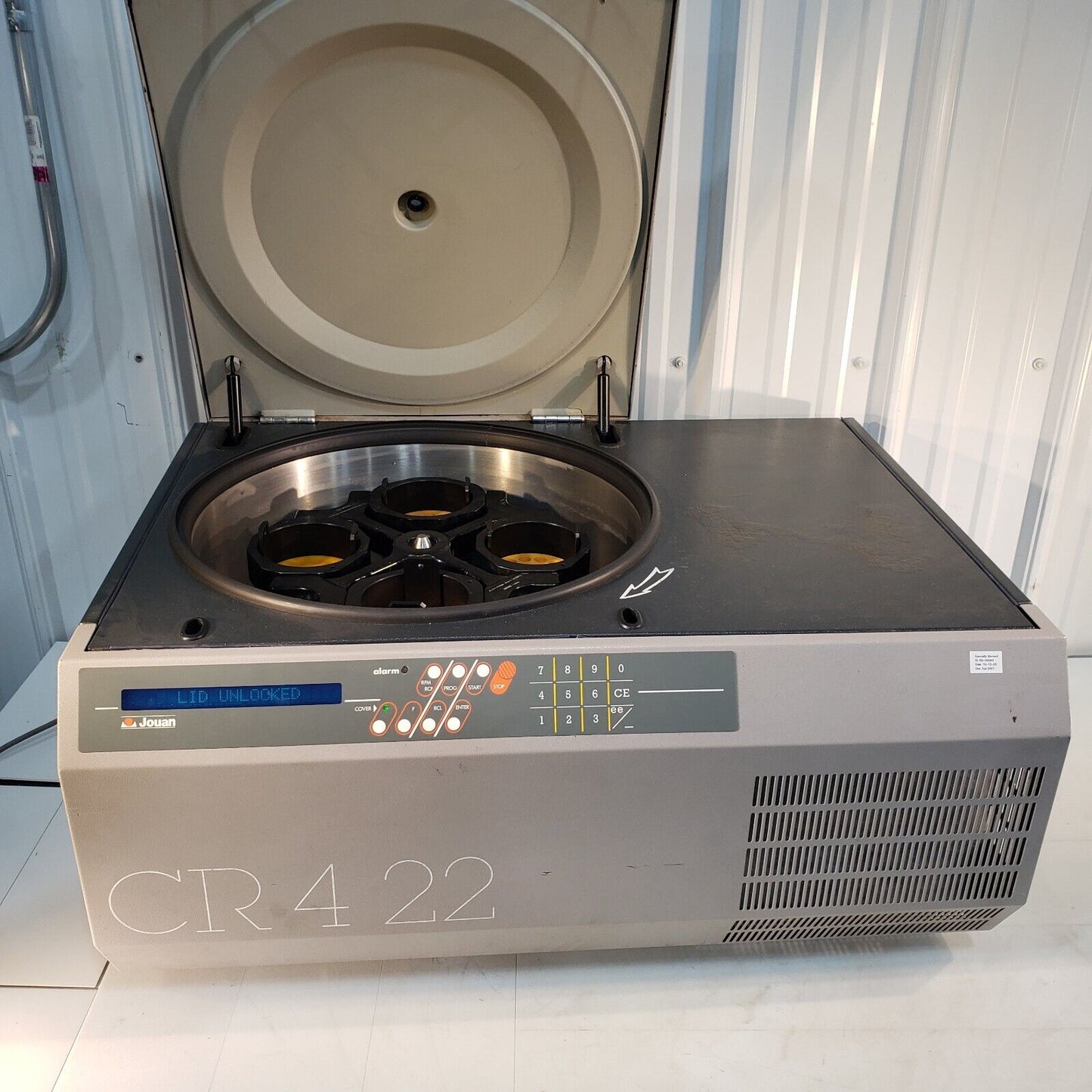 Jouan CR 422 Refridgerated Centrifuge 4750 Max Rotor RPM -8C To 40C CR4-22 120V