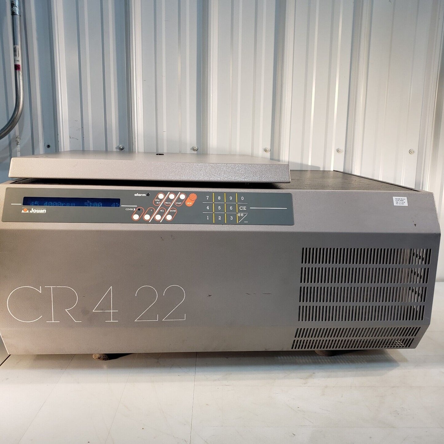 Jouan CR 422 Refridgerated Centrifuge 4750 Max Rotor RPM -8C To 40C CR4-22 120V