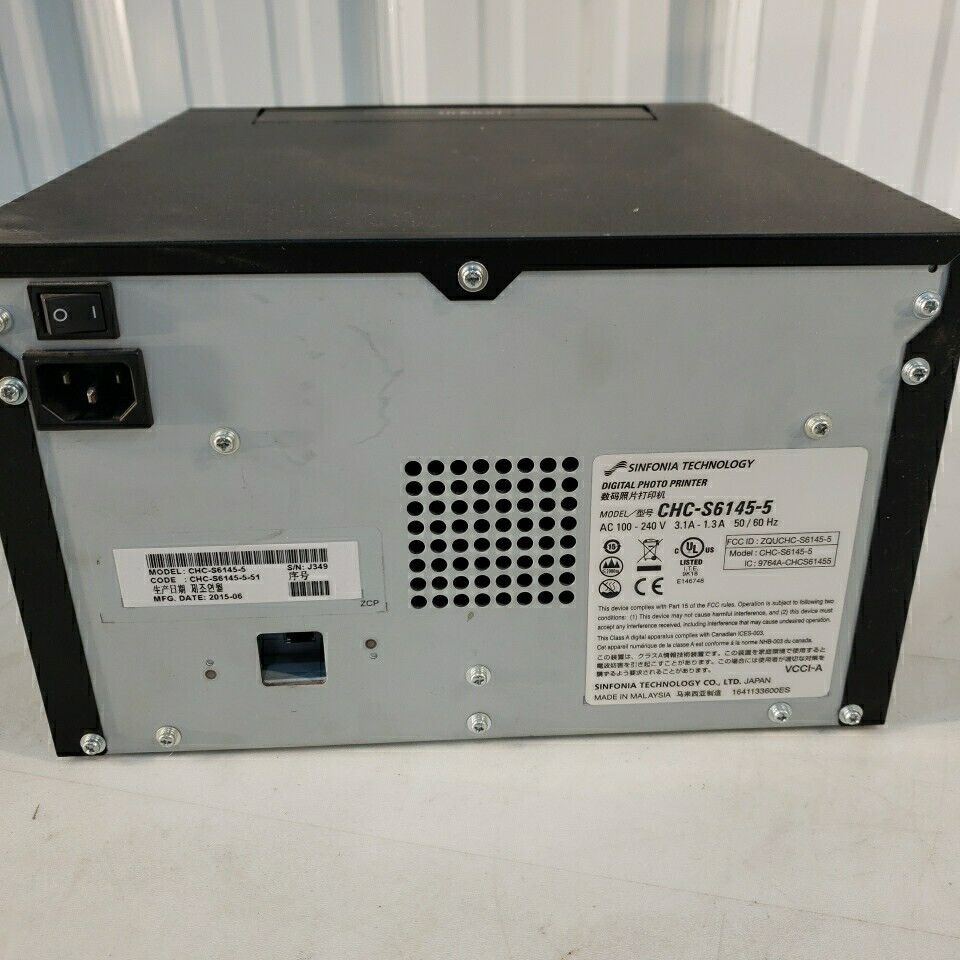 Sinfonia CHC-S6145-5 Digital Photo Printer 100-240V 3.1A-1.3A Station fast iD S