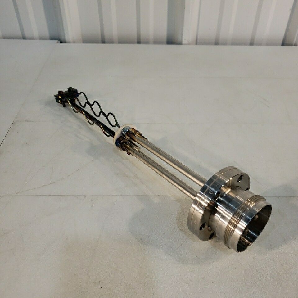 Varian 2.75" DN35CF CF Conflat 4-Pin Electrical Feedthrough Shroud High Vacuum