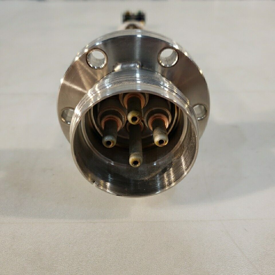 Varian 2.75" DN35CF CF Conflat 4-Pin Electrical Feedthrough Shroud High Vacuum