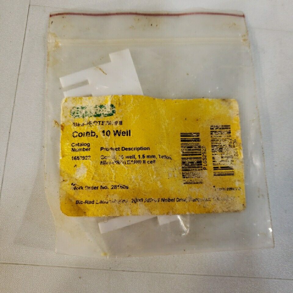 Bio-Rad 1652922 Comb 10 Well 1.5mm Thick Teflon Mini-protean II Electrophoresis