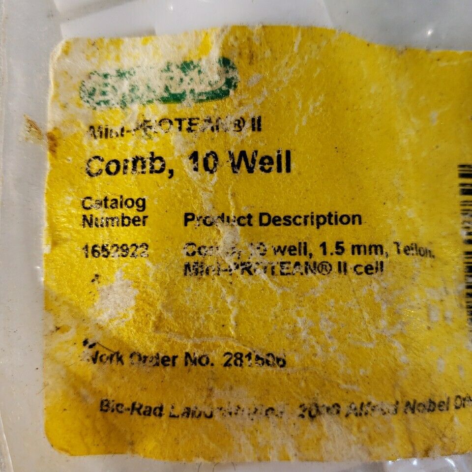 Bio-Rad 1652922 Comb 10 Well 1.5mm Thick Teflon Mini-protean II Electrophoresis