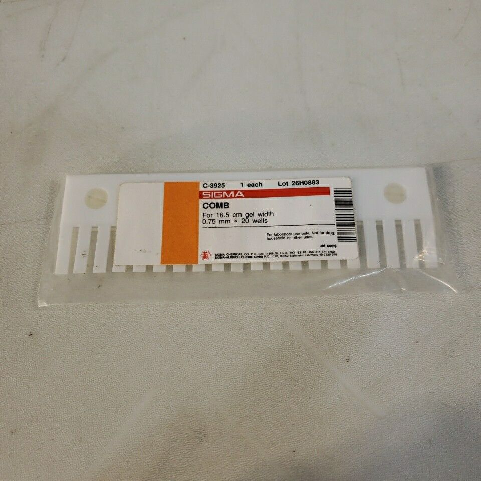 Sigma-Aldrich C-3925 Comb 20 Well 0.75mm Thick 16.5cm Wide Sigma Electrophoresis