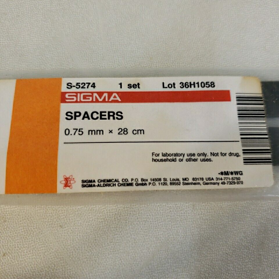 Sigma-Aldrich S-5274 Spacers 2 Pack 0.75mm Thick 28cm Wide Sigma Electrophoresis