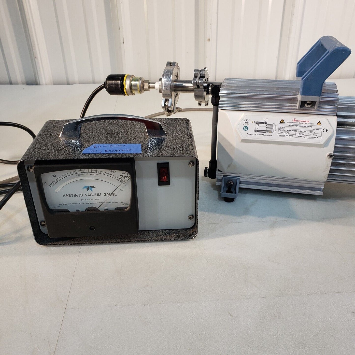 Edwards XDD 1 Diaphragm Vacuum Pump *Low Suction* 2 mbar 120v A746-02-983