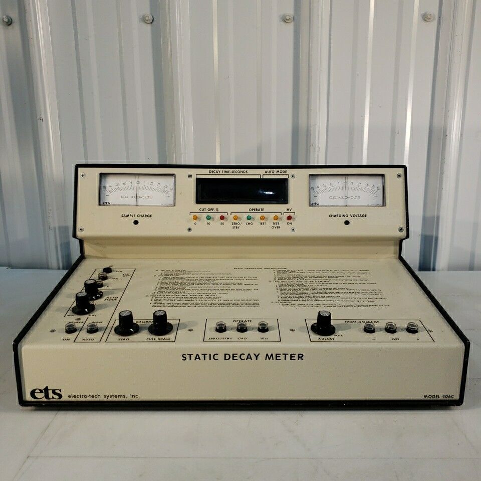 ETS Electro-Tech Systems 406C Static Decay Meter - Powers on Working