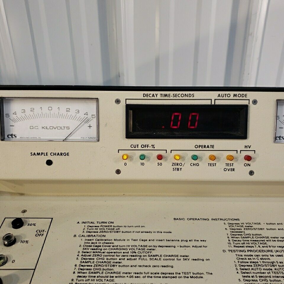 ETS Electro-Tech Systems 406C Static Decay Meter - Powers on Working