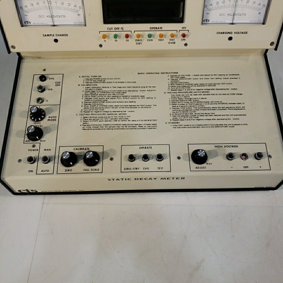 ETS Electro-Tech Systems 406C Static Decay Meter - Powers on Working