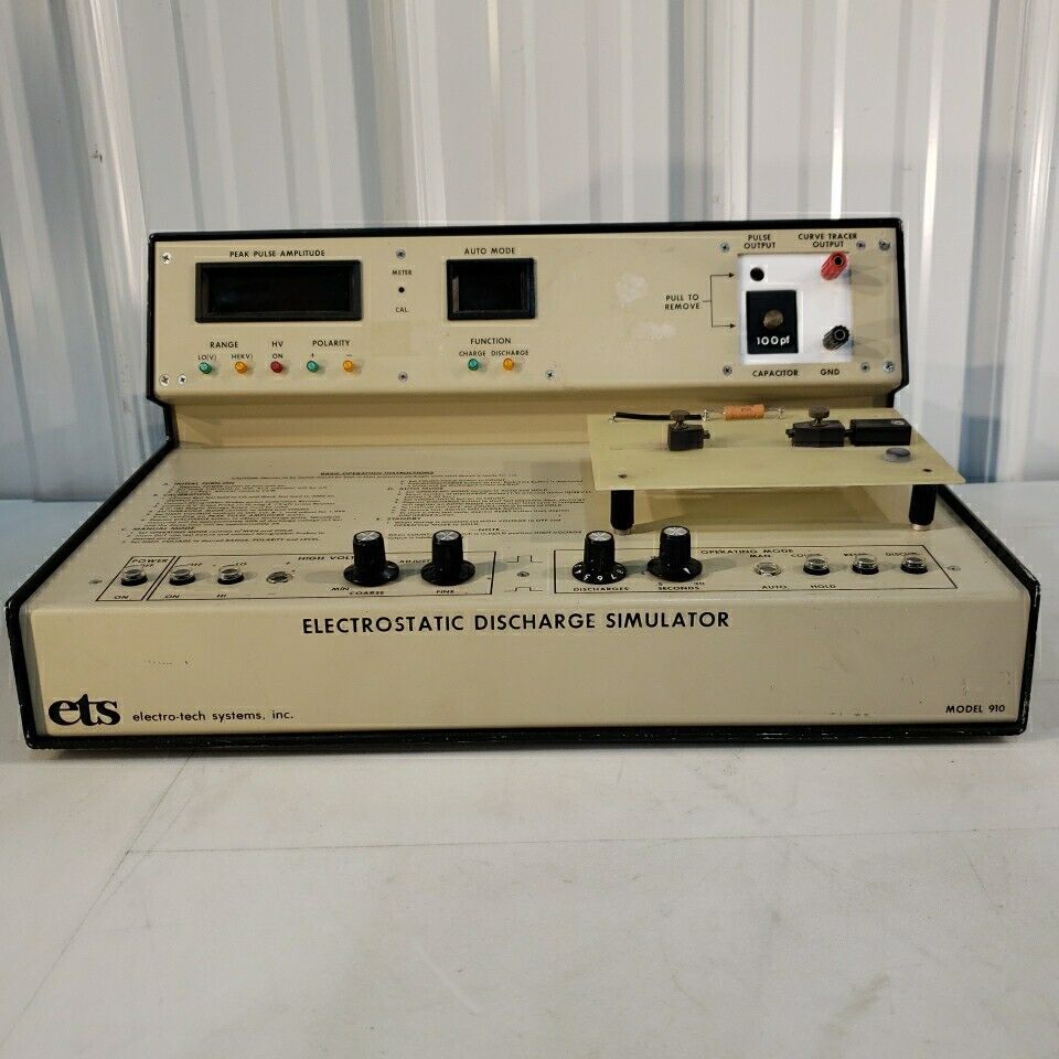 ETS Electro-Tech Systems 910 Electrostatic Discharge Simulator Powers on Working