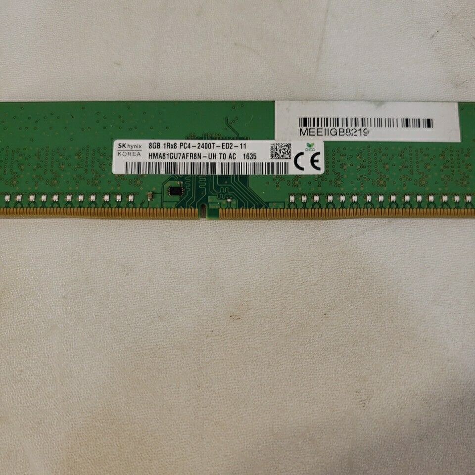 SK Hynix PC4-2400T-ED2-11 8GB ECC DDR4 RAM UDIMM HMA81GU7AFR8N-UH TO AC 1635