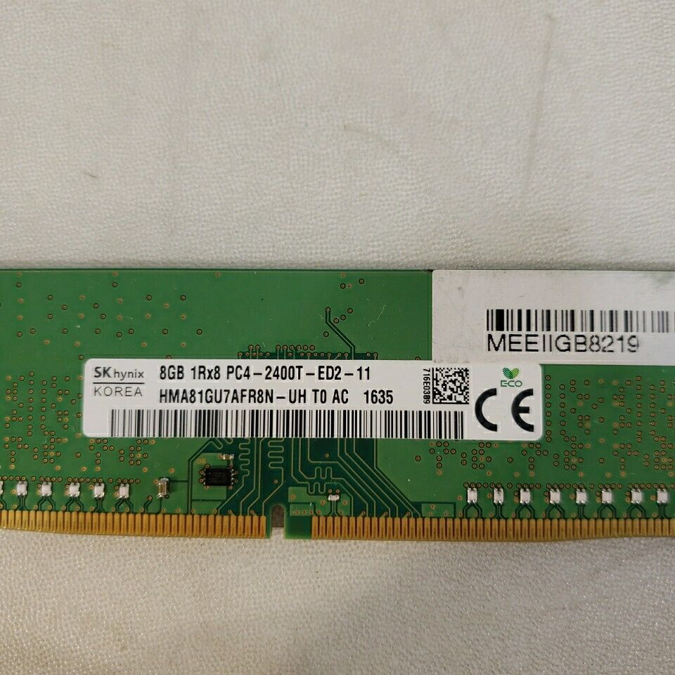 SK Hynix PC4-2400T-ED2-11 8GB ECC DDR4 RAM UDIMM HMA81GU7AFR8N-UH TO AC 1635