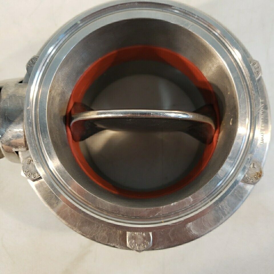 Definox Tri Clover 3" Manual Butterfly Valve Sanitary Stainless Steel Fitting