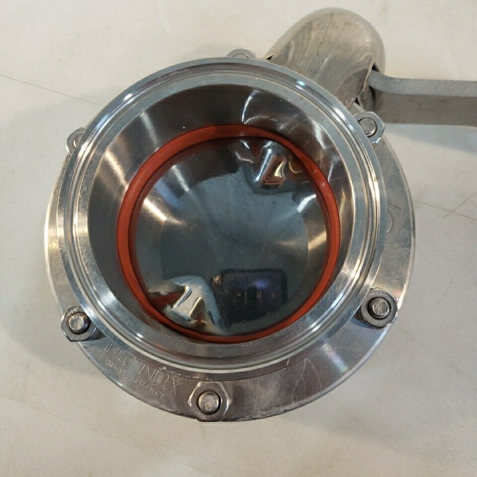 Definox Tri Clover 3" Manual Butterfly Valve Sanitary Stainless Steel Fitting