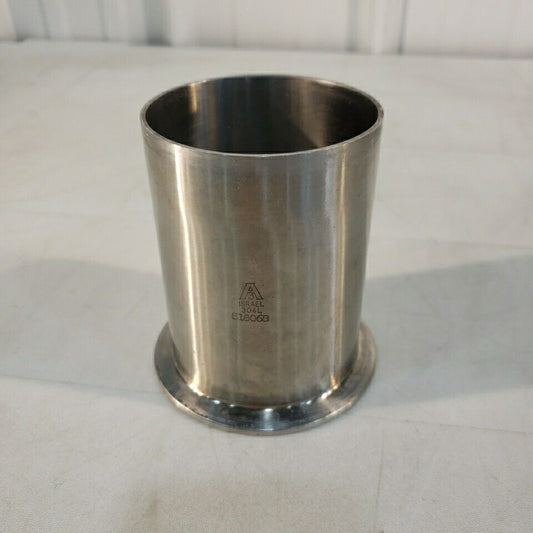 Israel A3 304L 818068 3" Half Nipple Stainless Steel Tri Clover Fitting 4" Long